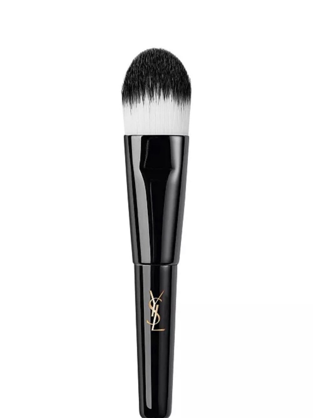 Yves Saint Laurent Black & White Concealer/Buffer Brush with Gold Logo